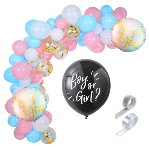 Girlanda balonowa Baby Shower balon Boy or Girl Gender Reveal Party ujawnienie płci.png