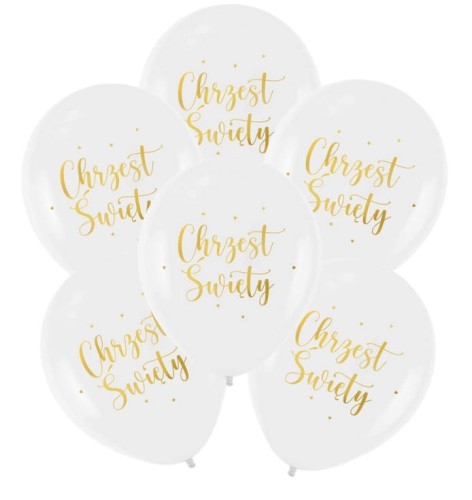 balony lateksowe Chrzest Święty 12 cali