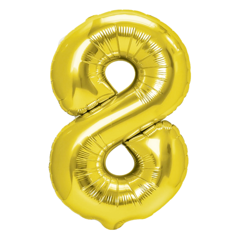 balon foliowy cyfra złota 40cm