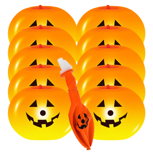 Balony Dynie świecące Halloween 10 sztuk Dzień Dyni balony lateksowe 25cm