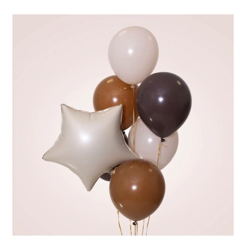 Balon foliowy Gwiazda matowy kremowy 18cali111.jpg