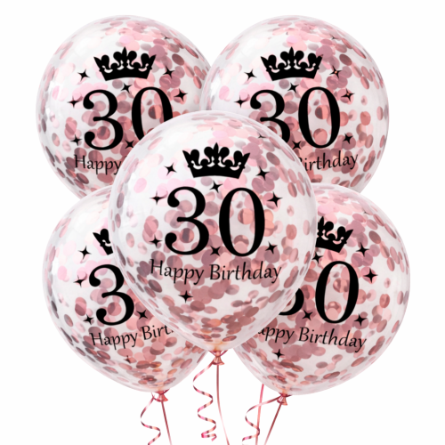 Balony lateksowe z konfetti rose gold na 30stkę 5 szt .png