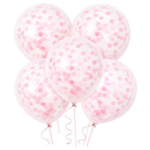 Balony lateksowe z konfetti różowym 12 cali 5 szt.png