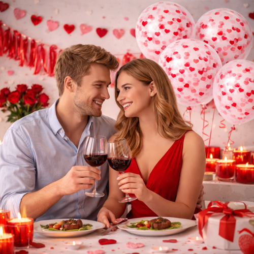 Bukiet balonów z konfetti serduszka czerwone 12 cali 5 szt inspiracja.png