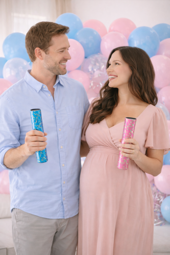 Balony lateksowe He or She na Gender Reveal Party 11 cali 5 szt  inspiracja na baby shower ujawnienie płci gender reveal party boy or girl.png