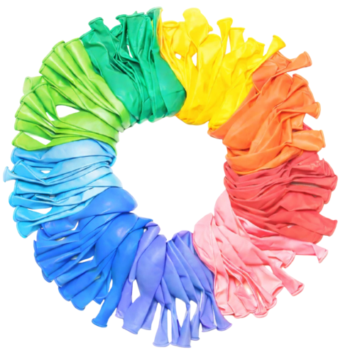 Zestaw balonów Kolorowych mix tęczowe wielokolorowe 90szt Zestaw.png