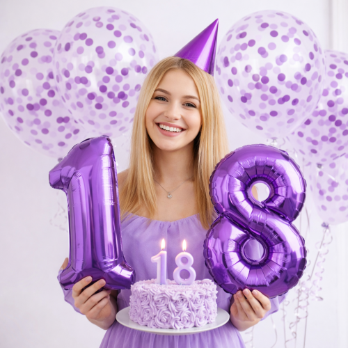 Balony lateksowe z konfetti Fioletowym 12 cali 5 sztuk.png