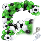 Girlanda balonowa FOOTBALL piłka nożna urodziny chłopca zielona taśma kropki