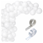 Girlanda balonowa biała Komunia Święta Chrzest Ślub zestaw balonów taśma