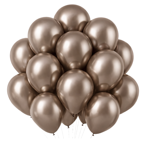Balony lateksowe brązowe metalizowane 12 cali 20 szt