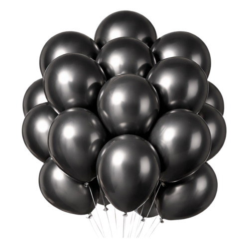 Balony lateksowe czarne metaliczne 10 cali 20 szt