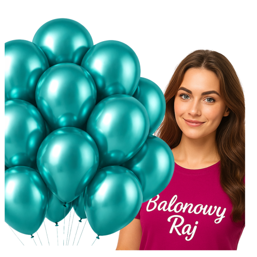 BALONY morskie chrom 20 sztuk 30 cm zestaw 18stka roczek Urodziny Komunia