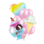 Zestaw balonów Cukiernik Słodkie urodziny Lód Deser Balony Tłusty czwartek