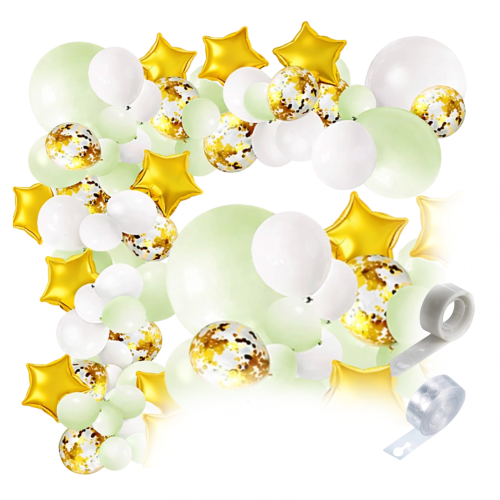 Girlanda balonowa Komunia Święta Chrzciny urodzinowa zestaw balonów taśma.png