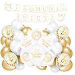 Zestaw balonów na Komunię Świętą Baner Komunijny Balony
