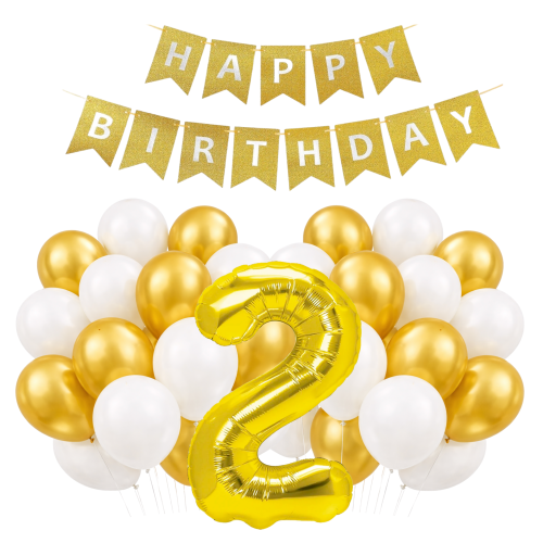 Balony urodzinowe złote cyfra 70cm 0-9 Baner Happy Birthday brokatowy .png