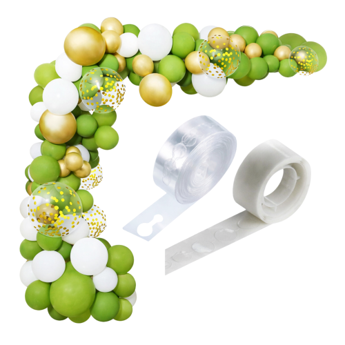 Girlanda balonowa oliwkowa Komunia Święta Rocznica Ślubu Zestaw Taśma Boho