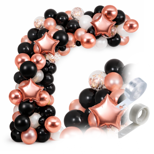 Girlanda balonowa Urodzinowa Rose Gold Urodziny żony Rocznica Ślubu taśma.png