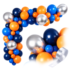 Girlanda balonowa KOSMOS granatowa urodziny kosmiczne zestaw taśma