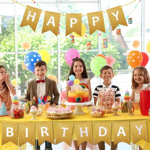 Baner złoty brokatowy Happy Birthday11111.jpg