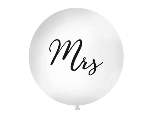 Balon 1 m, Mrs, biały.png