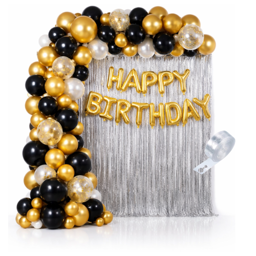 Zestaw dekoracji urodzinowych napis Happy