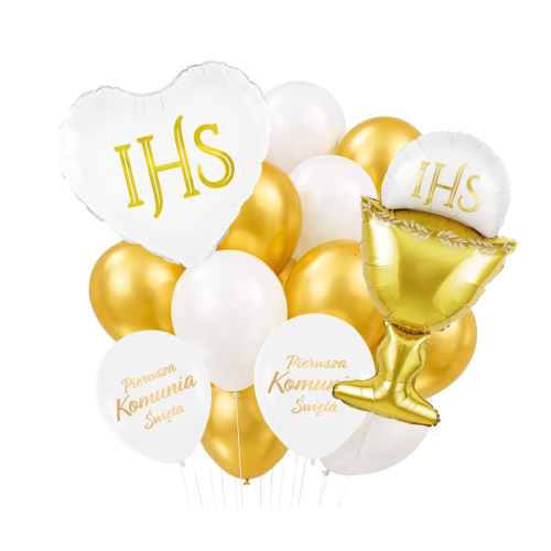 Dekoracje komunijne Balony KOMUNIA Kielich IHS dekoracje na KOMUNIĘ ŚWIĘTĄ.png