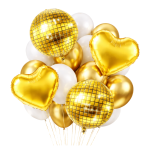 Balony urodzinowe disco KULA serce prezent zestaw balonów na hel Dzień Mamy