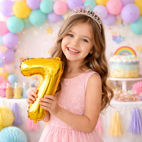 Balon foliowy cyfra 7 złota 40cm numer siedem.png