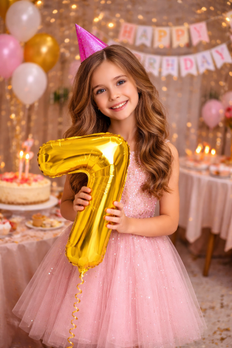 Balon foliowy cyfra 7 złota 70cm numer Siedem złote Urodziny.png