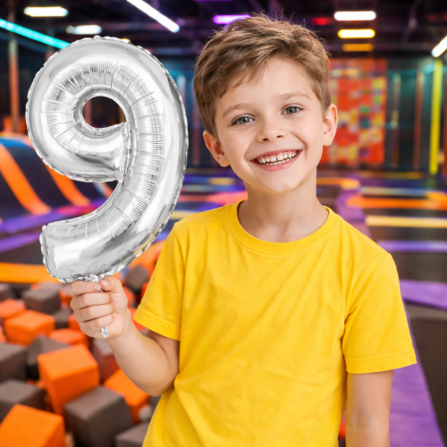 9 70cm cyfra srebrna balon.png