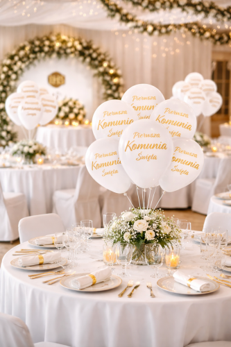 Balony lateksowe Pierwsza Komunia Święta 12 cali 6 szt.png