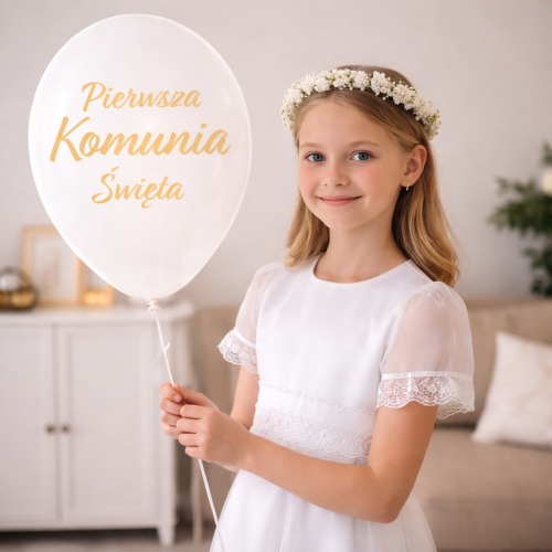 Balony lateksowe Pierwsza Komunia Święta 12 cali 6 szt.png