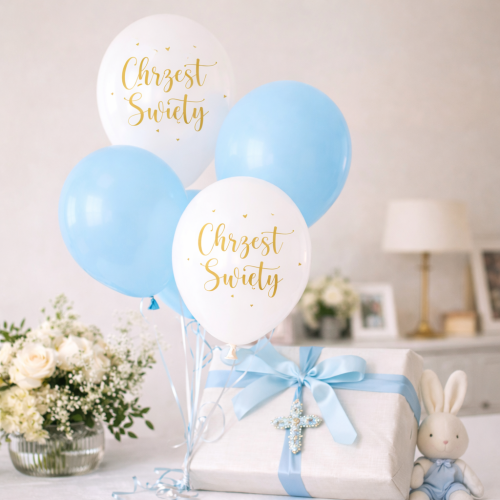 Balony lateksowe białe Chrzest święty 12 cali 6 szt .png