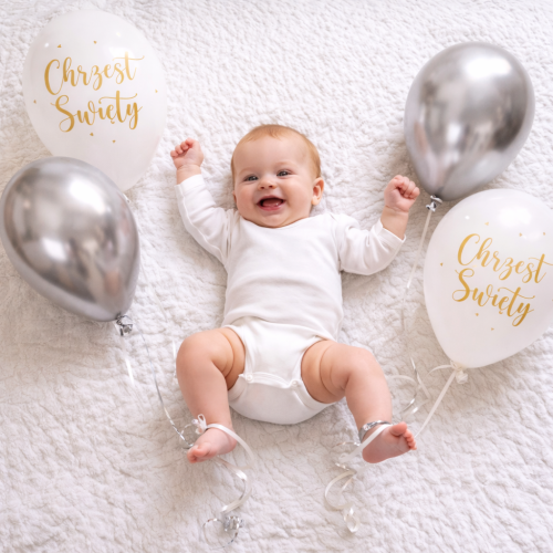 Balony lateksowe białe Chrzest święty 12 cali 6 szt .png