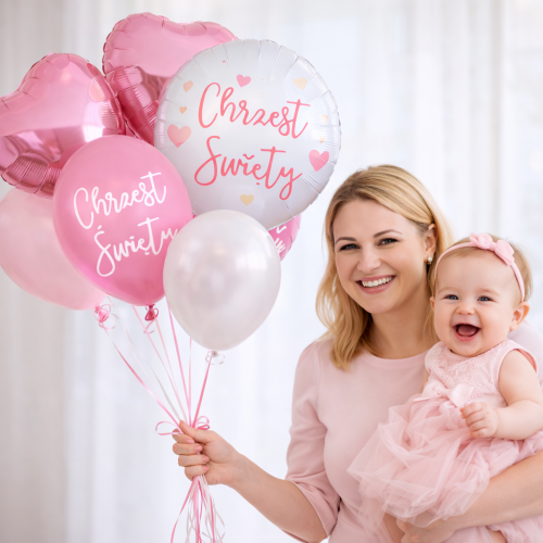 Balony lateksowe różowe Chrzest święty 6 szt 12 cali inspiracje.png