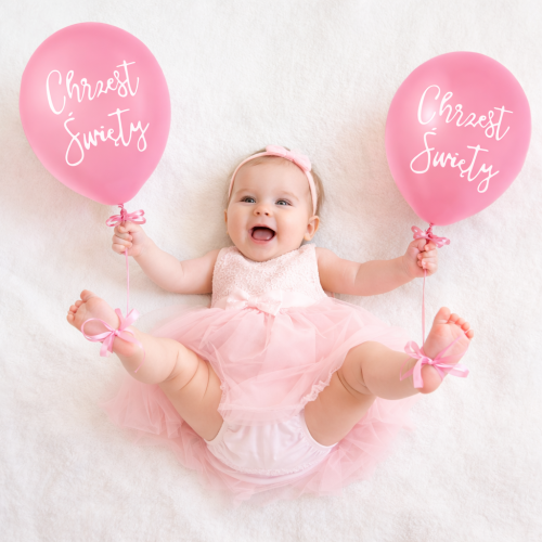 Balony lateksowe różowe Chrzest święty 6 szt 12 cali inspiracje.png