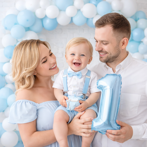 Balony lateksowe błękitne  "Mam już Roczek" 6 szt 12 cali inspiracje.png