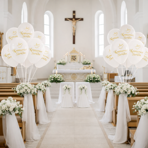 Balony lateksowe z nadrukiem Komunia Święta 12 cali 6 szt.png