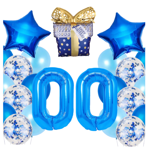Zestaw balonów granatowe na Urodziny Dowolne cyfry 100cm prezent cyfry 0-99