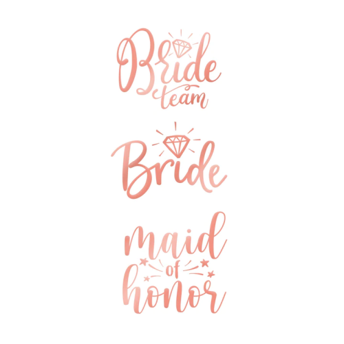 Tatuaże zmywalne Bride to Be rosegold 13 szt.png