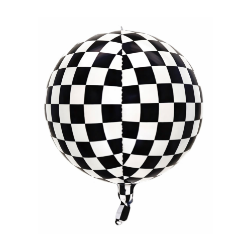 Balon foliowy 4D Racing Szachownica 22cale