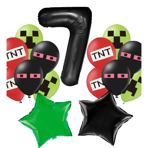 Balony urodzinowe TNT Gracz Urodziny gamingowe cyfra 100cm 0-9 Dowolna HEL