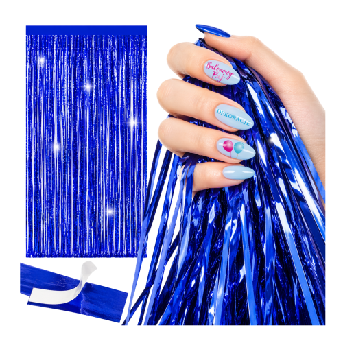 Kurtyna granatowa 100 x 250 cm foliowa chabrowa