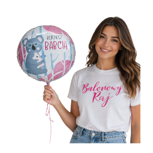 Balon foliowy Będziesz Babcią, 18" Baby Shower.png