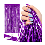 Kurtyna fioletowa 100 x 200 cm foliowa