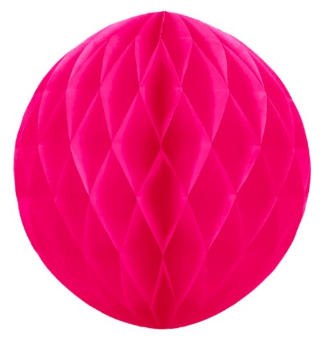 Honeycomb bibułowy, ciemny różowy, 20 cm