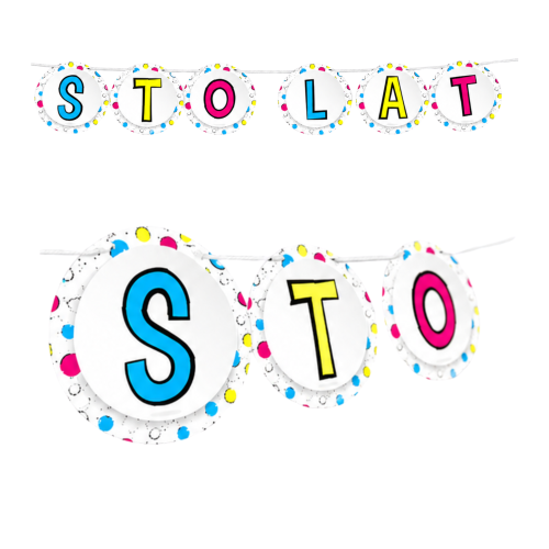 Baner Sto Lat kolorowy