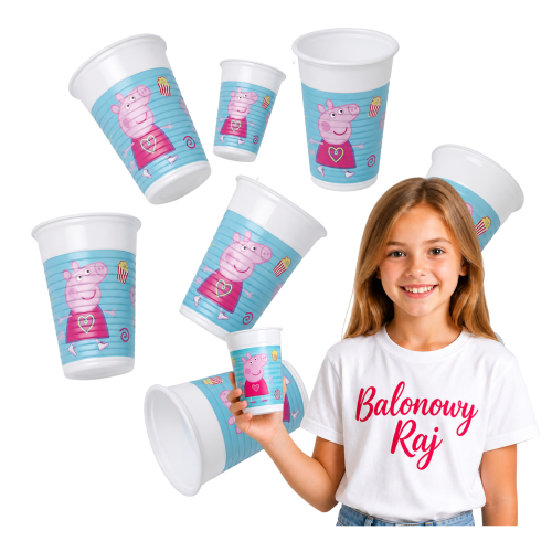 Kubeczki plastikowe Świnka Peppa Pig 200 ml 8 sztuk.png