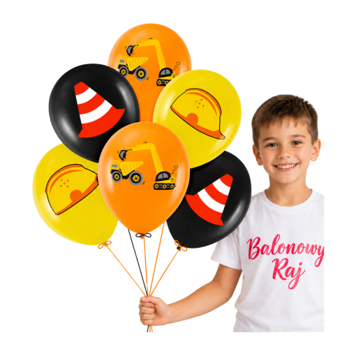 Balony lateksowe Roboty drogowe BUDOWA 12 cali 6 szt..png